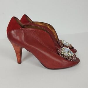 Poetic License Women's Toe High Heel Red Size EU 38 Retro‎